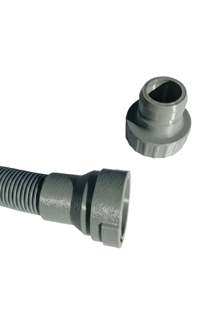 Quick connect waste fitting for slide out kitchen including 1m of hose