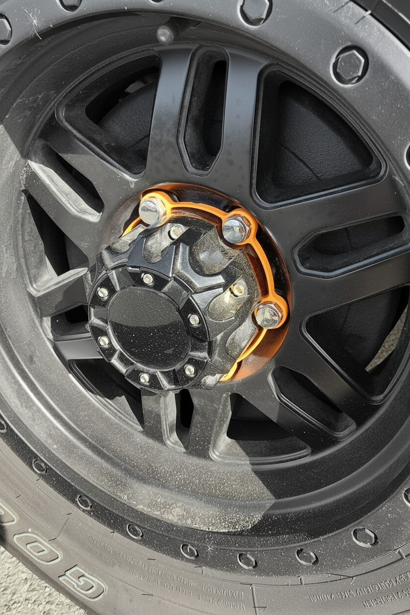 Orange Wheel Nut Retainer - Light Background