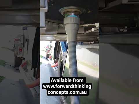 Quick connect waste fitting for slide out kitchen including 1m of hose
