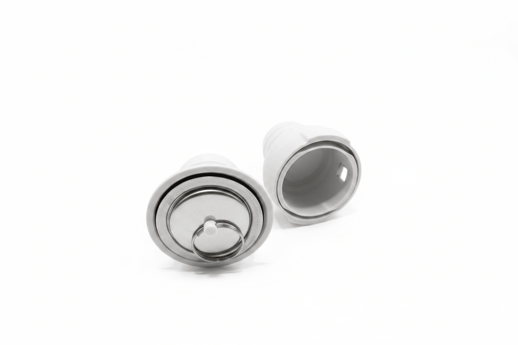 Quick connect caravan waste fitting for slide out kitchen - Forward Thinking Concepts