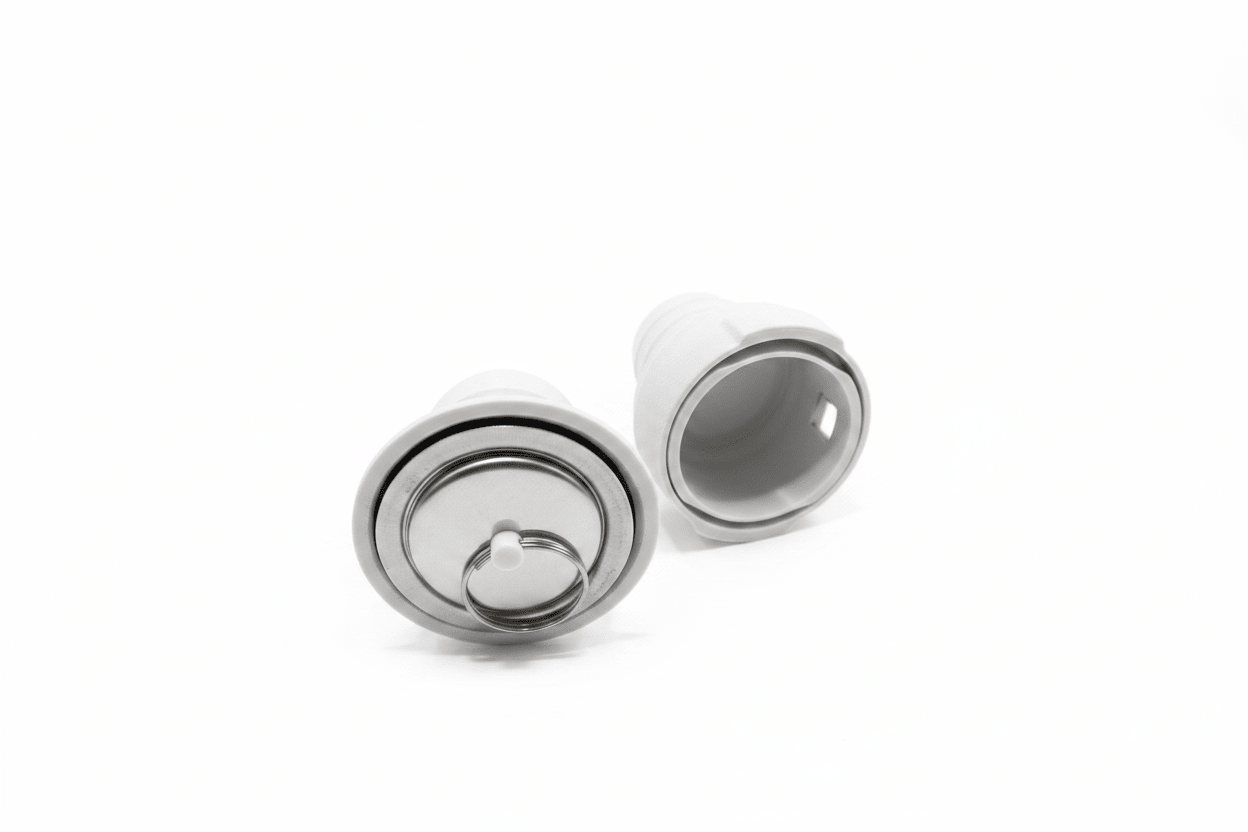 Quick connect caravan waste fitting for slide out kitchen - Forward Thinking Concepts