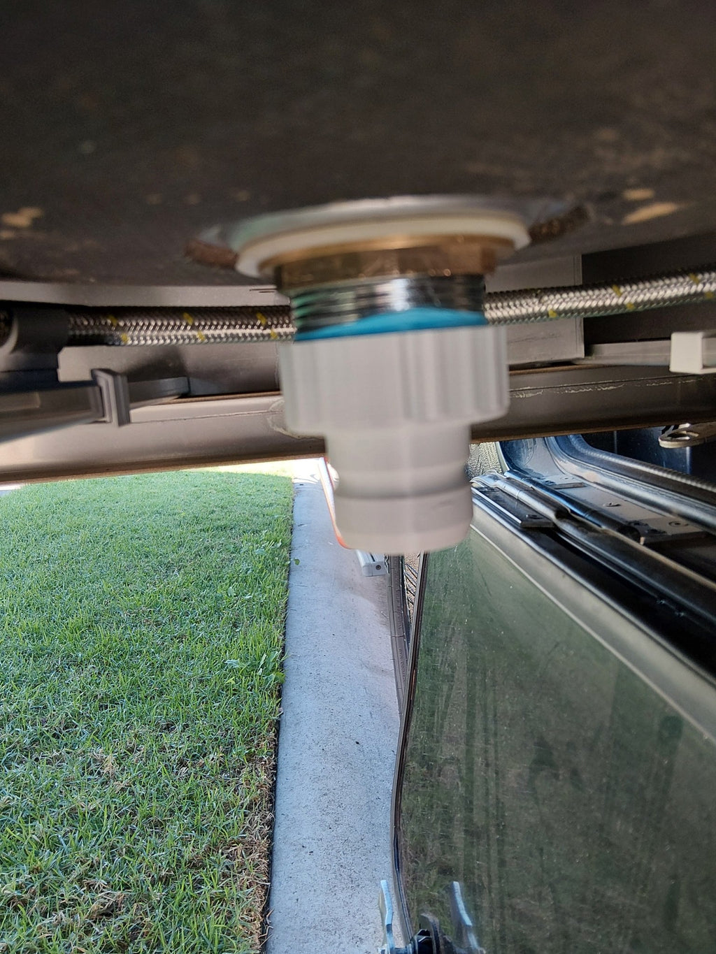 Quick connect waste fitting for slide out kitchen - Forward Thinking Concepts