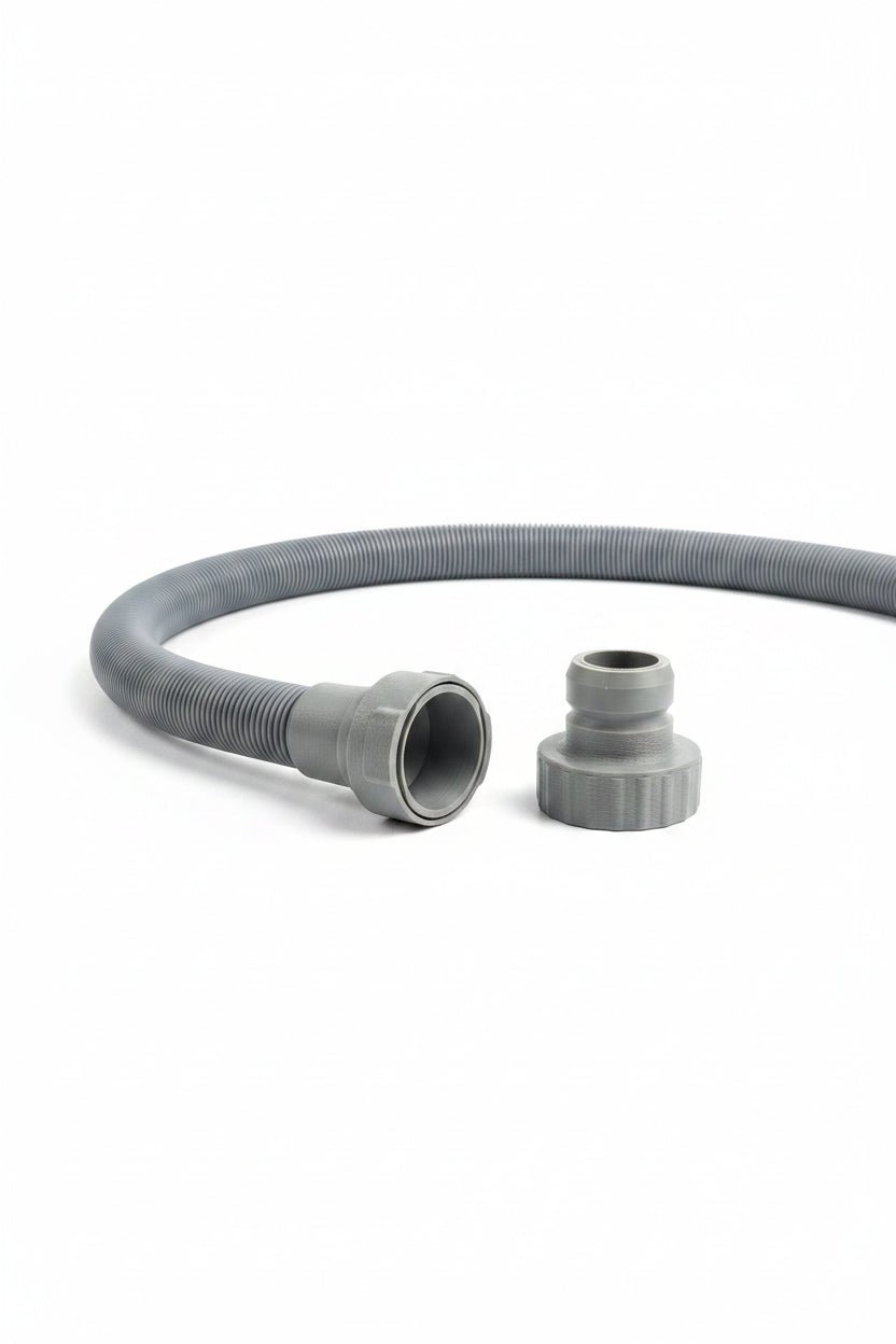 Quick connect waste fitting for slide out kitchen including 1m of hose - Forward Thinking Concepts