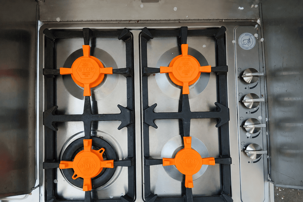 SLIDE OUT KITCHEN GAS RING RETAINERS (tapered supports) - Forward Thinking Concepts